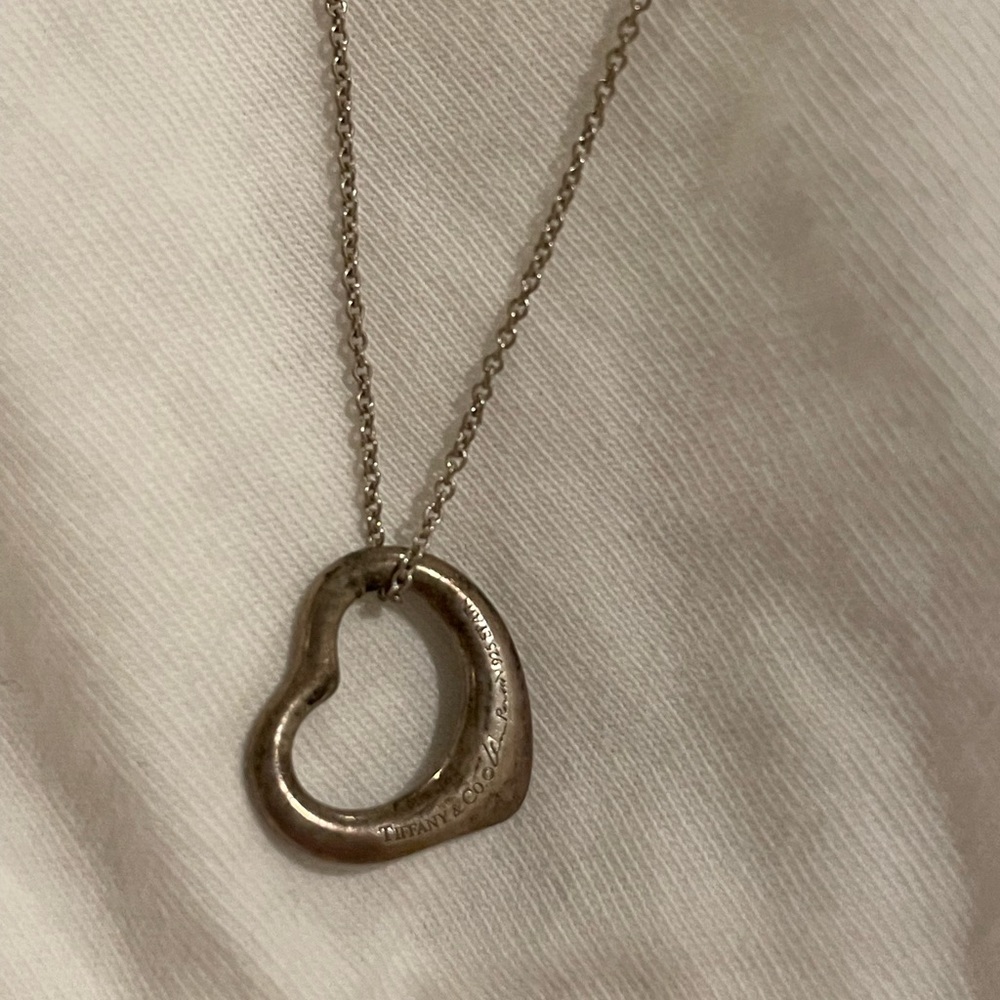 Tiffany Open Heart Pendant Elsa Peretti